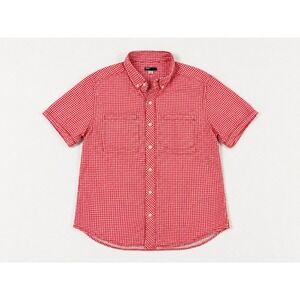 BDG Mens Red White Gingham Short Sleeve Button Down Shirt Size L Cotton
